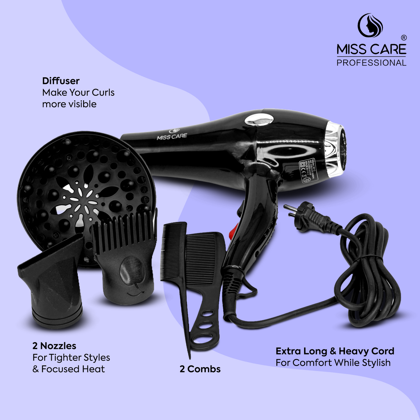 Professional 5 in 1 Hair Dryer 6000 Watts