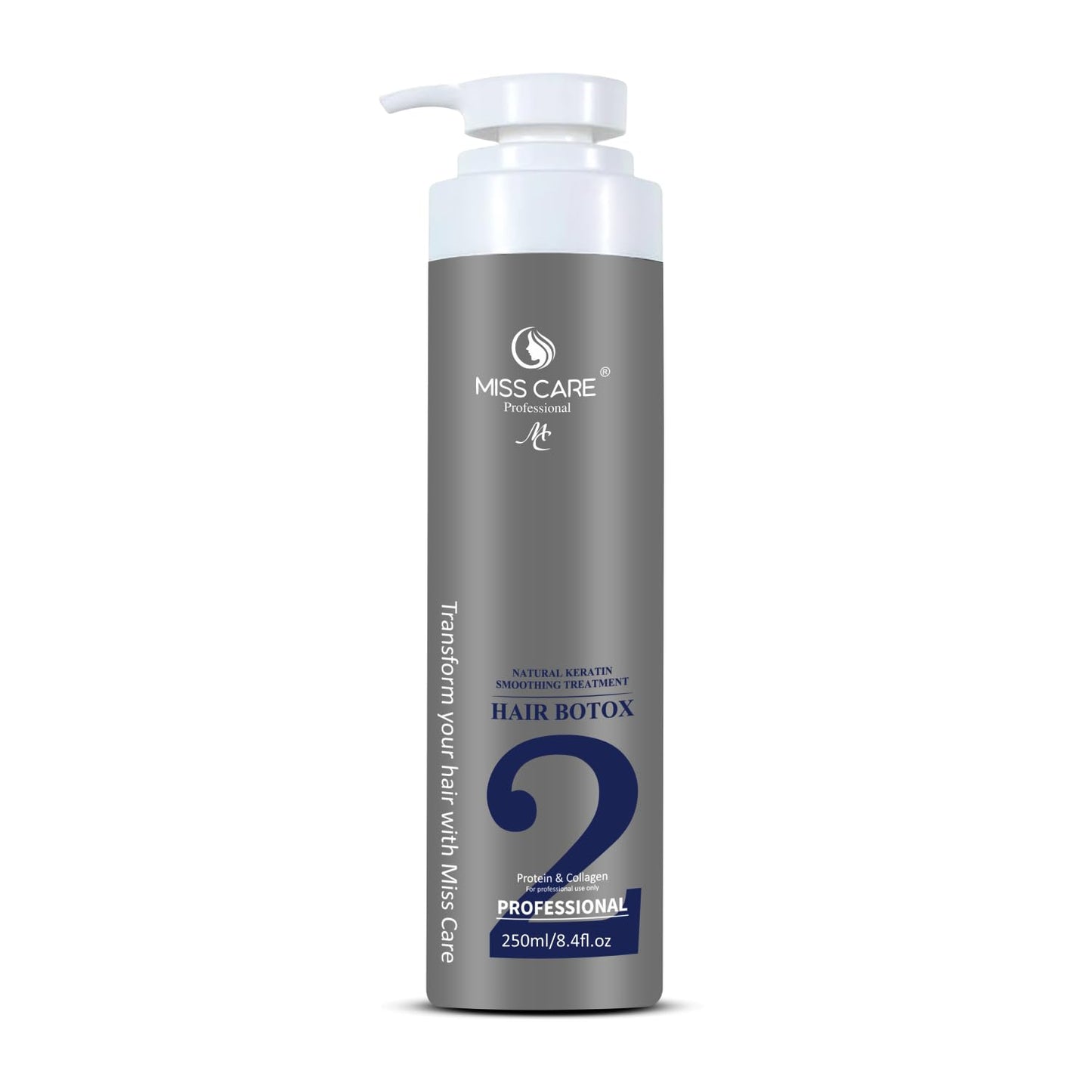 Miss Care Professional Hair Botox Treatment - 250ml, Natural Keratin Smoothening Treatment with Protein and Collagen