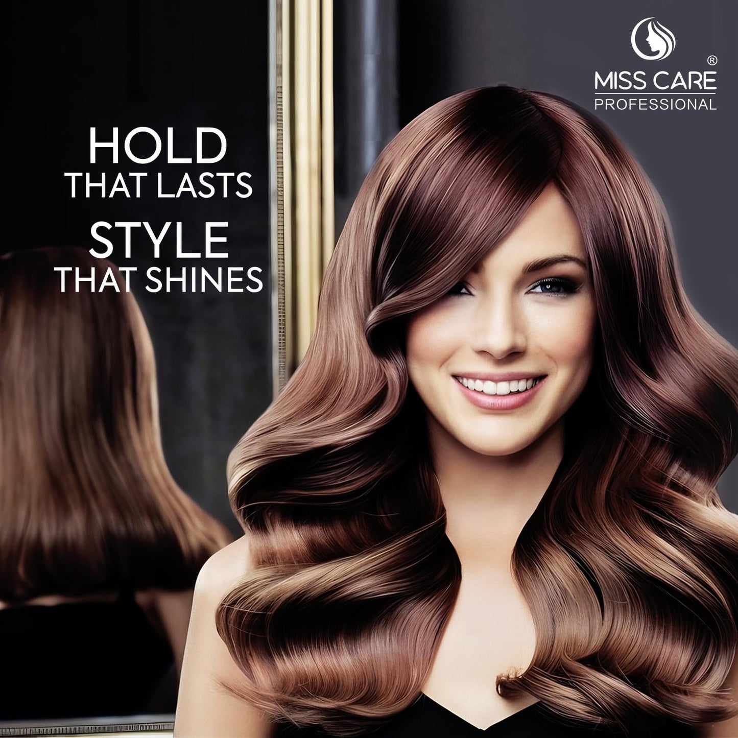 Miss Care Professional Keratin Hair Spray (420ml), Protein & Collagen Blend, Long-Lasting Styling and Sleek Appearance