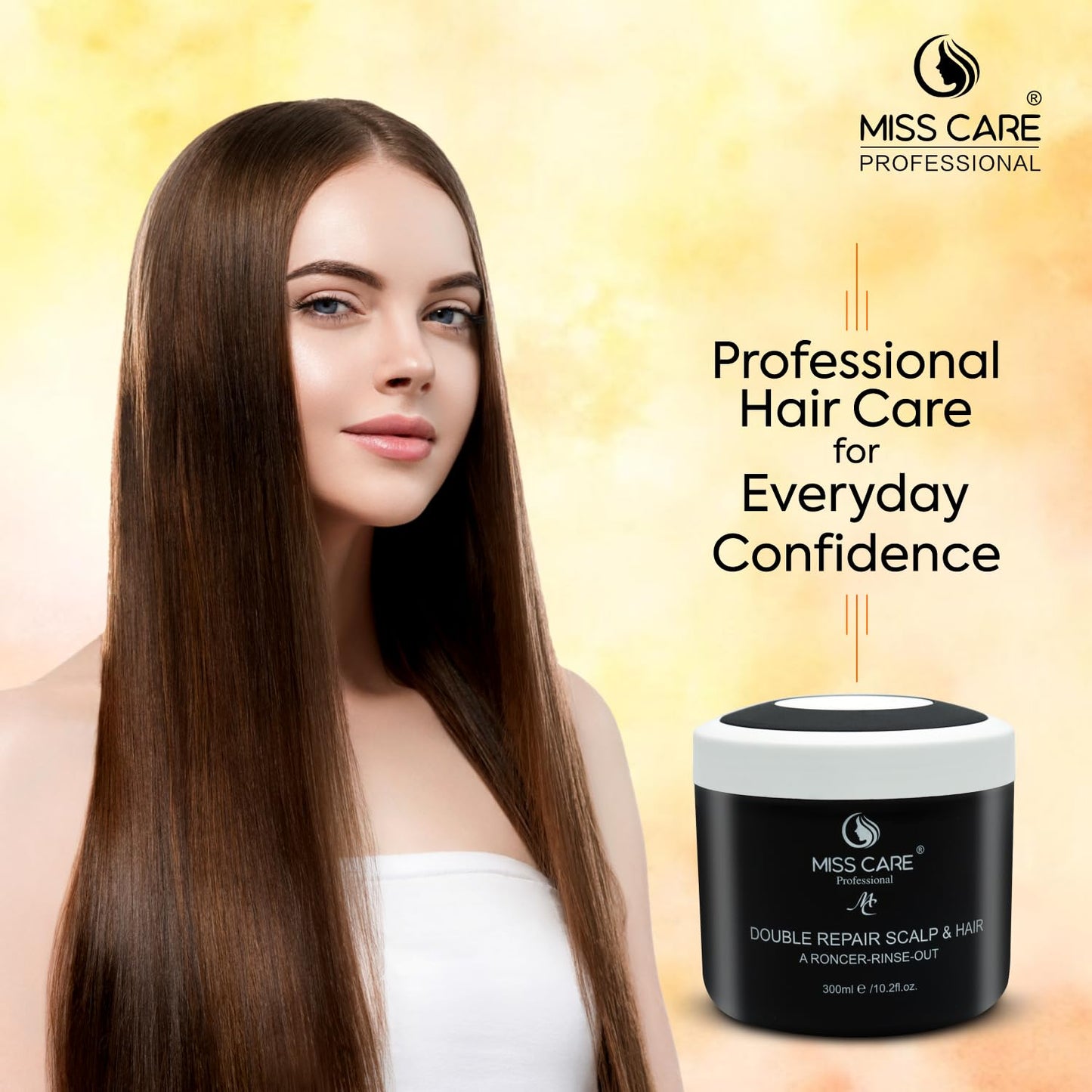 Miss Care Double Repair Scalp and Hair 300ml Rinse-out Hair Mask, For Smoother Appearance and Nourished Touch
