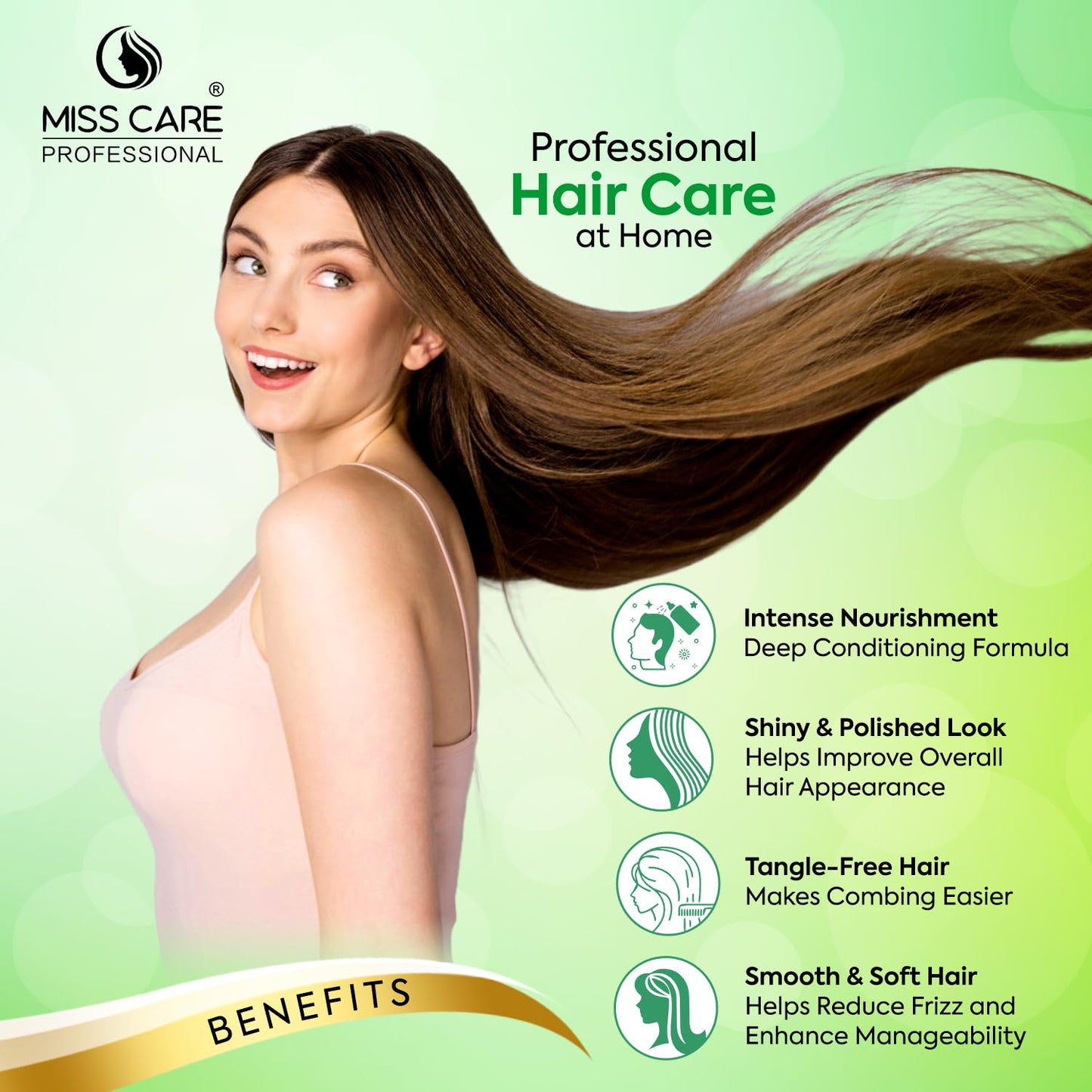 Miss Care Professional Nanoplastia Protein Therapy for Hair 1000ml, Infused with Protein and Collagen, for Smoother and Shinier Hair