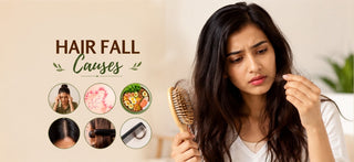 Hair fall causes in Indian women including stress, hormonal changes, nutrition, genetics, and hair damage