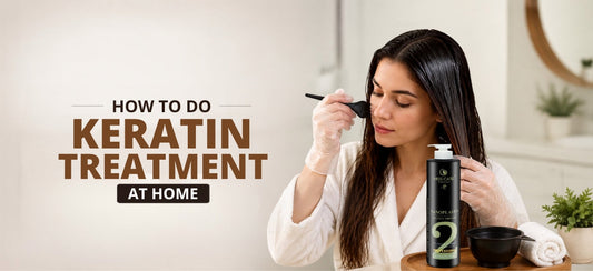 How to do keratin treatment at home step by step showing the application process for smooth, frizz-free, salon-quality hair