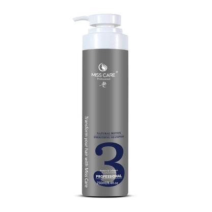 Miss Care Professional Natural Botox Smoothing Shampoo - 250ml, Infused with Protein and Collagen, for Smoother and Shinier Hair