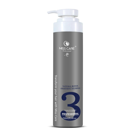Miss Care Professional Natural Botox Smoothing Shampoo - 250ml, Infused with Protein and Collagen, for Smoother and Shinier Hair