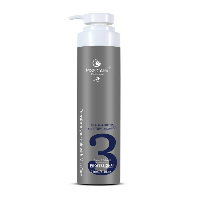 Miss Care Professional Natural Botox Smoothing Shampoo - 250ml, Infused with Protein and Collagen, for Smoother and Shinier Hair