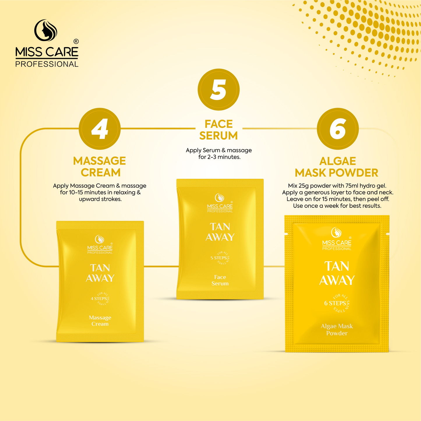 Miss Care Professional Tan Away Facial Kit