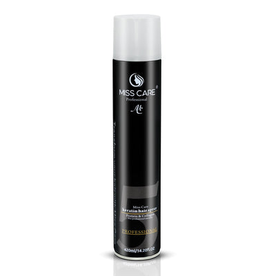 Miss Care Professional Keratin Hair Spray (420ml), Protein & Collagen Blend, Long-Lasting Styling and Sleek Appearance