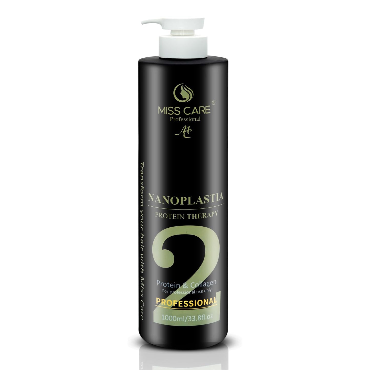 Miss Care Professional Nanoplastia Protein Therapy for Hair 1000ml, Infused with Protein and Collagen, for Smoother and Shinier Hair