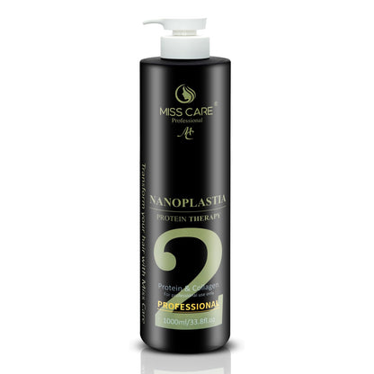 Miss Care Professional Nanoplastia Protein Therapy for Hair 1000ml, Infused with Protein and Collagen, for Smoother and Shinier Hair