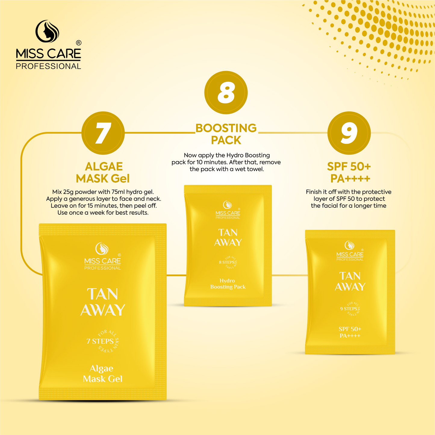 Miss Care Professional Tan Away Facial Kit