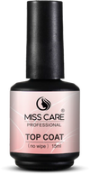 Miss Care Professional No Wipe Top Coat – High Gloss, No Residue Finish for Gel Nails