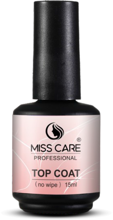 Miss Care Professional No Wipe Top Coat – High Gloss, No Residue Finish for Gel Nails