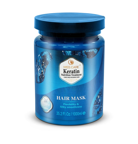 Miss Care Keratin Nutrition Treatment Hair Mask 1000ml, Professional Hair Care, Moisturizing & Smoothing for Dry & Damaged Hair