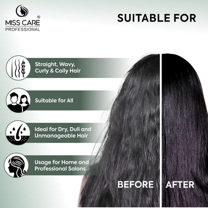 Miss Care Professional Hair Botox Treatment - 250ml, Natural Keratin Smoothening Treatment with Protein and Collagen