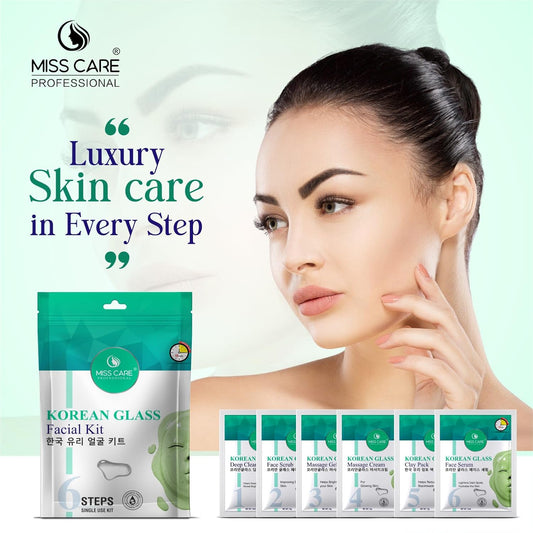 Miss Care Professional Korean Glass Facial Kit 90g, 6-Step Skincare Set, Suitable For All Types of Skin, For Women & Men