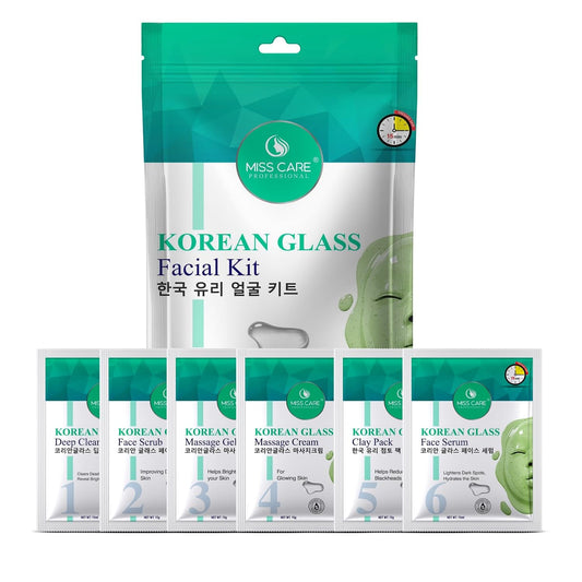 Miss Care Professional Korean Glass Facial Kit 90g, 6-Step Skincare Set, Suitable For All Types of Skin, For Women & Men