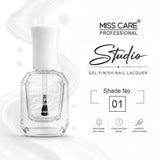 MISS CARE® PROFESSIONAL Studio Gel Finish Nail Lacquer | Long Lasting Glossy Nail Polish | 60 Shades
