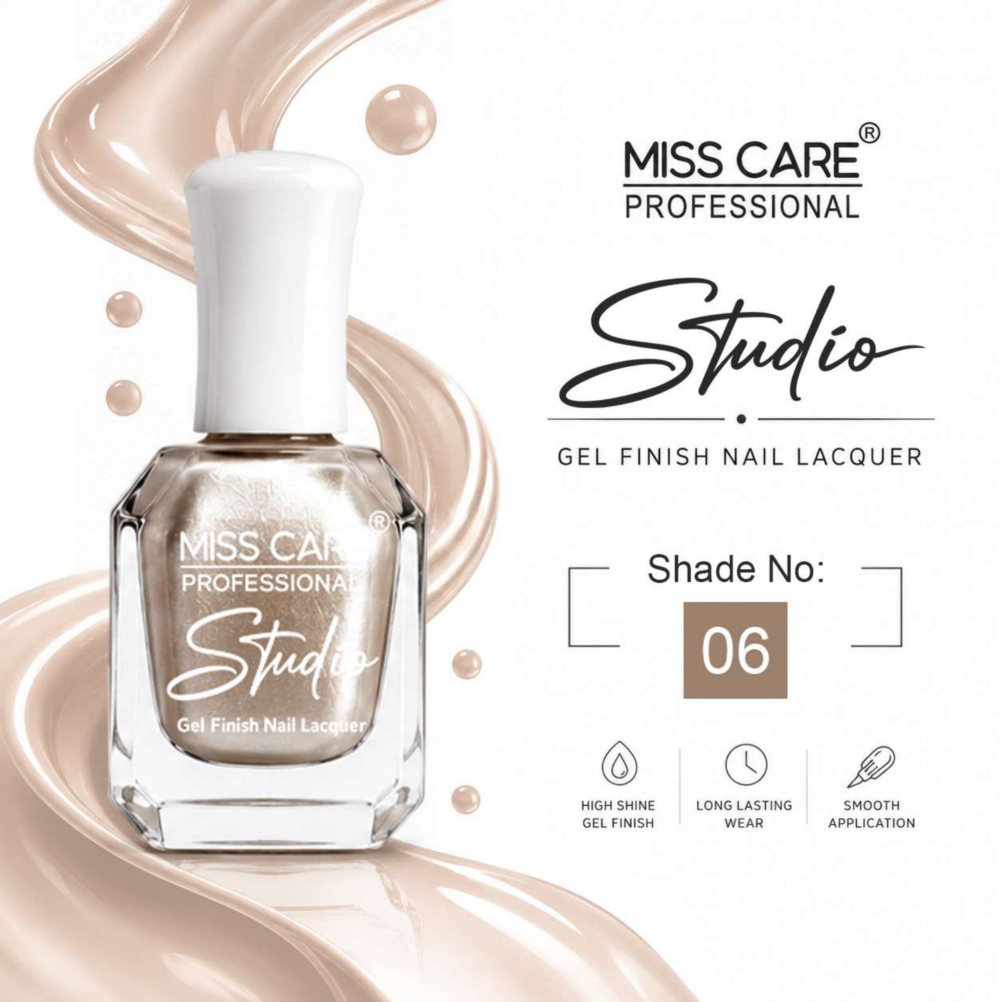 MISS CARE® PROFESSIONAL Studio Gel Finish Nail Lacquer
