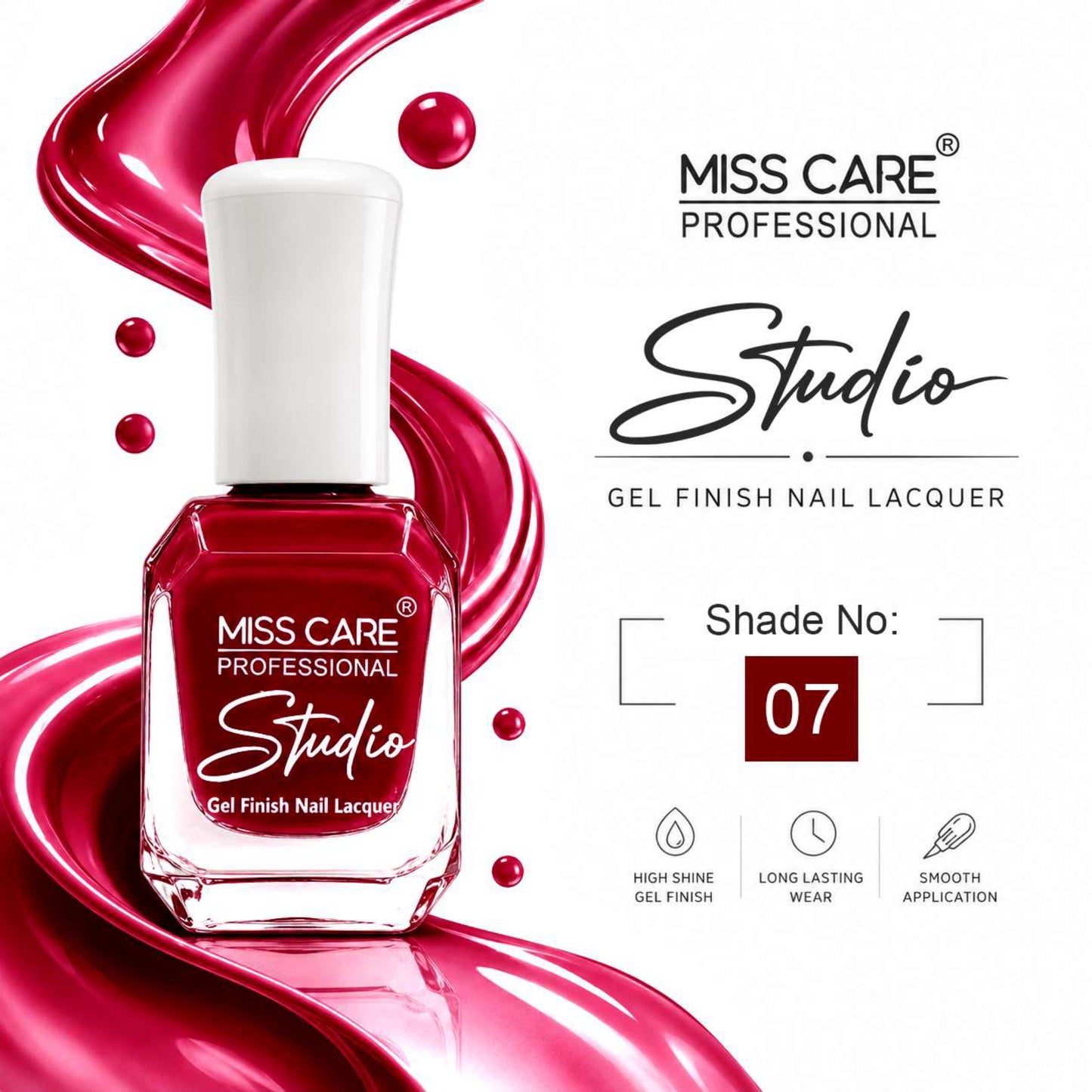 MISS CARE® PROFESSIONAL Studio Gel Finish Nail Lacquer