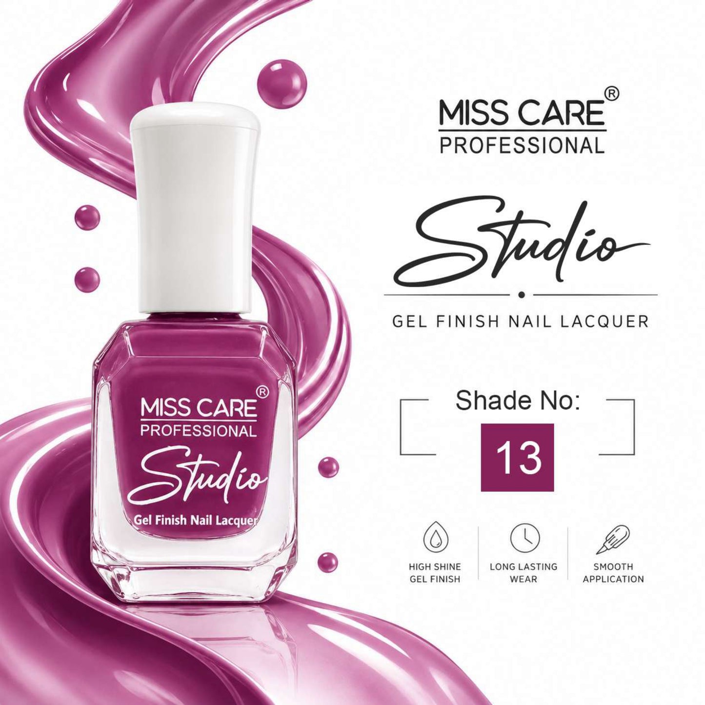 MISS CARE® PROFESSIONAL Studio Gel Finish Nail Lacquer