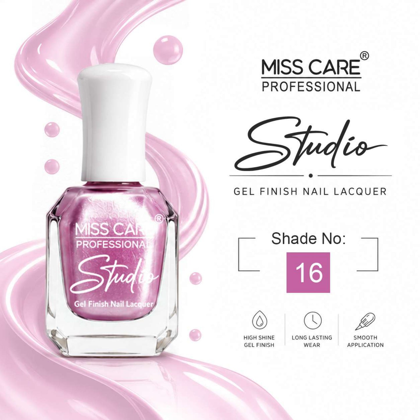MISS CARE® PROFESSIONAL Studio Gel Finish Nail Lacquer
