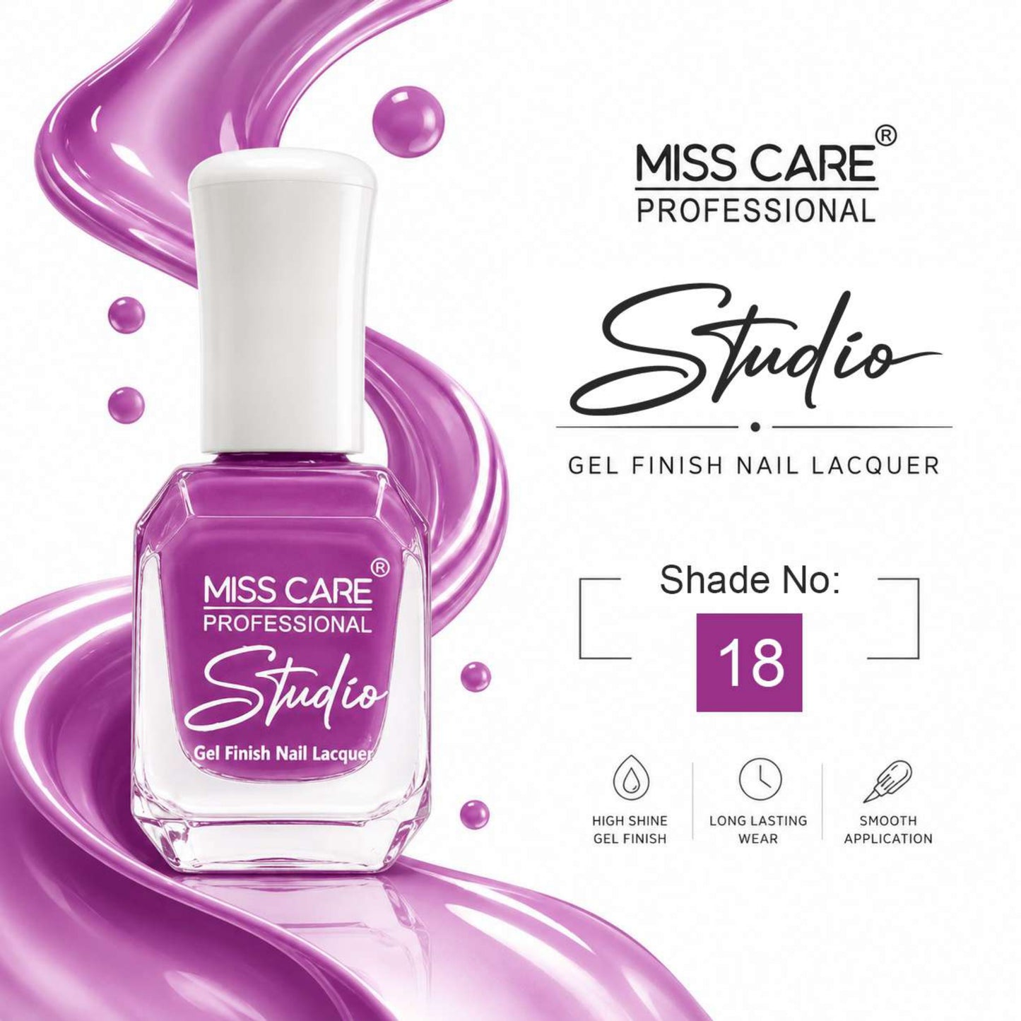 MISS CARE® PROFESSIONAL Studio Gel Finish Nail Lacquer