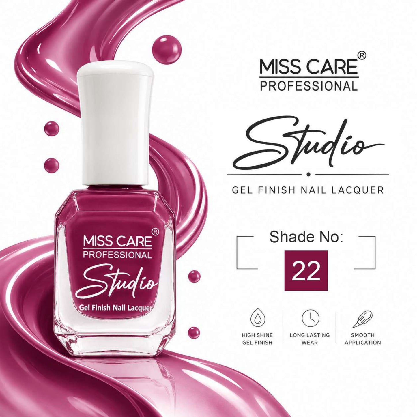 MISS CARE® PROFESSIONAL Studio Gel Finish Nail Lacquer