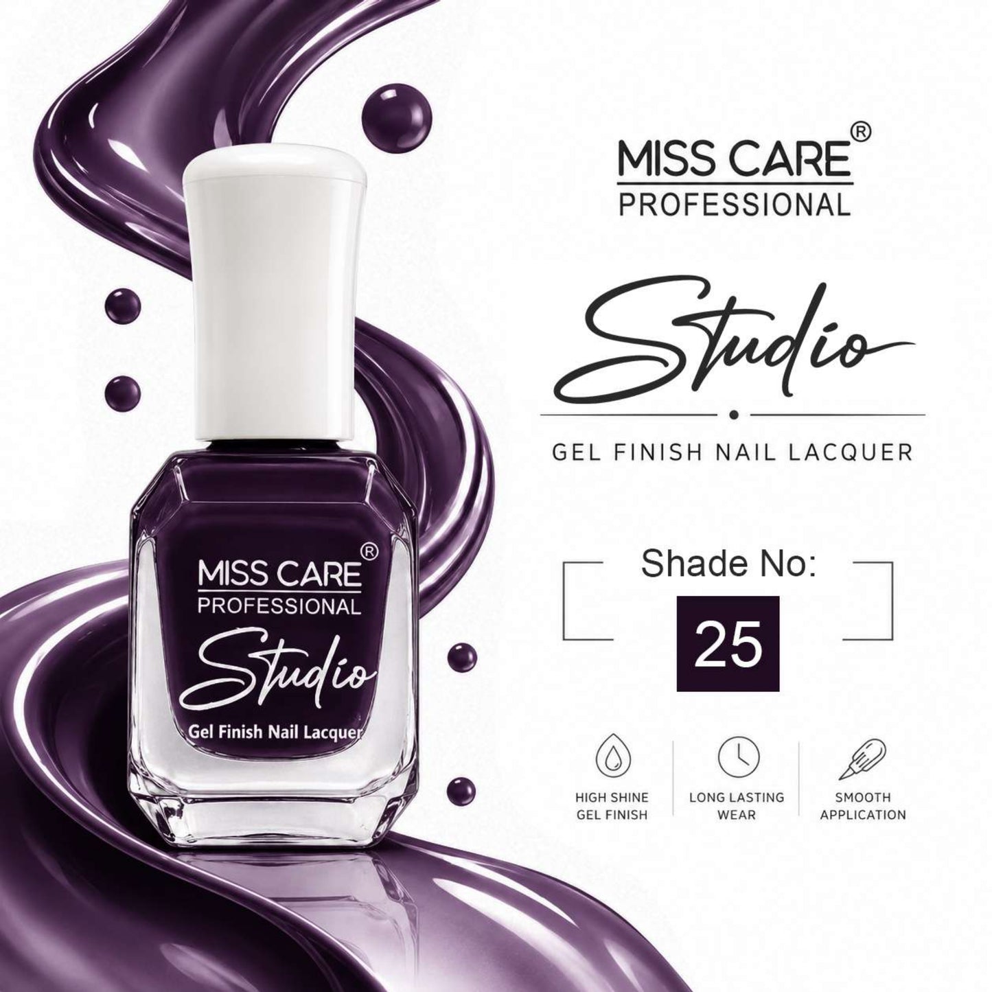 MISS CARE® PROFESSIONAL Studio Gel Finish Nail Lacquer