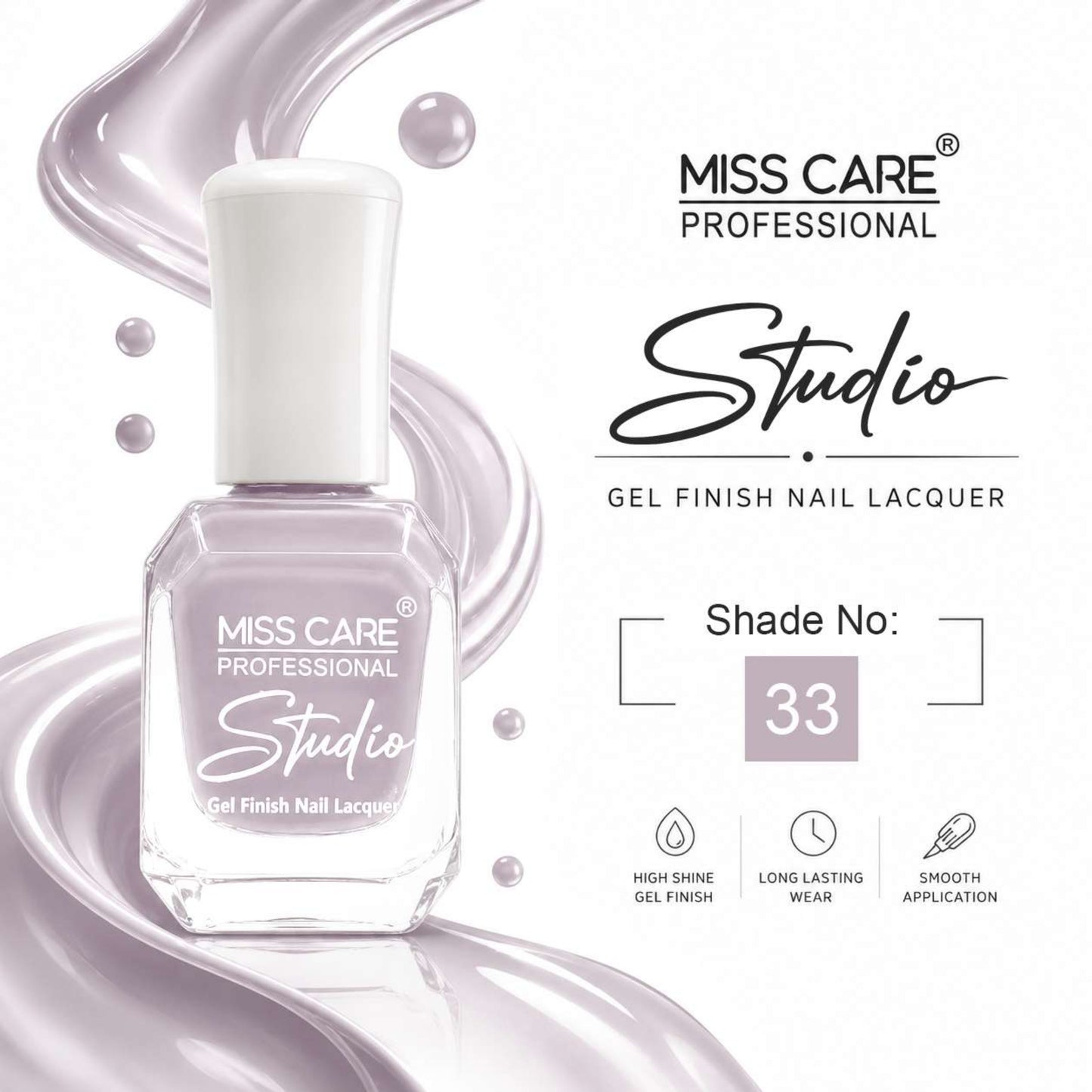 MISS CARE® PROFESSIONAL Studio Gel Finish Nail Lacquer