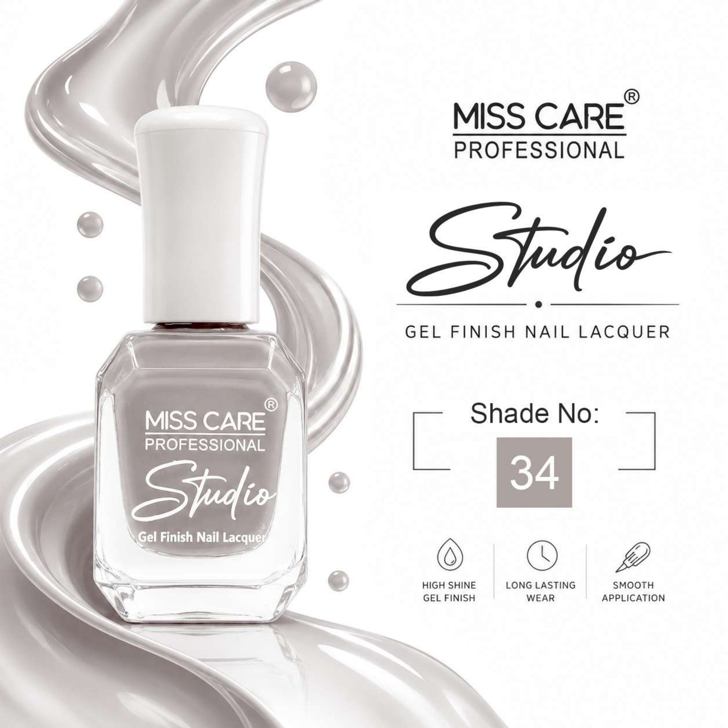 MISS CARE® PROFESSIONAL Studio Gel Finish Nail Lacquer
