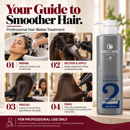 Miss Care Professional Hair Botox Treatment - 250ml, Natural Keratin Smoothening Treatment with Protein and Collagen — gallery image 4