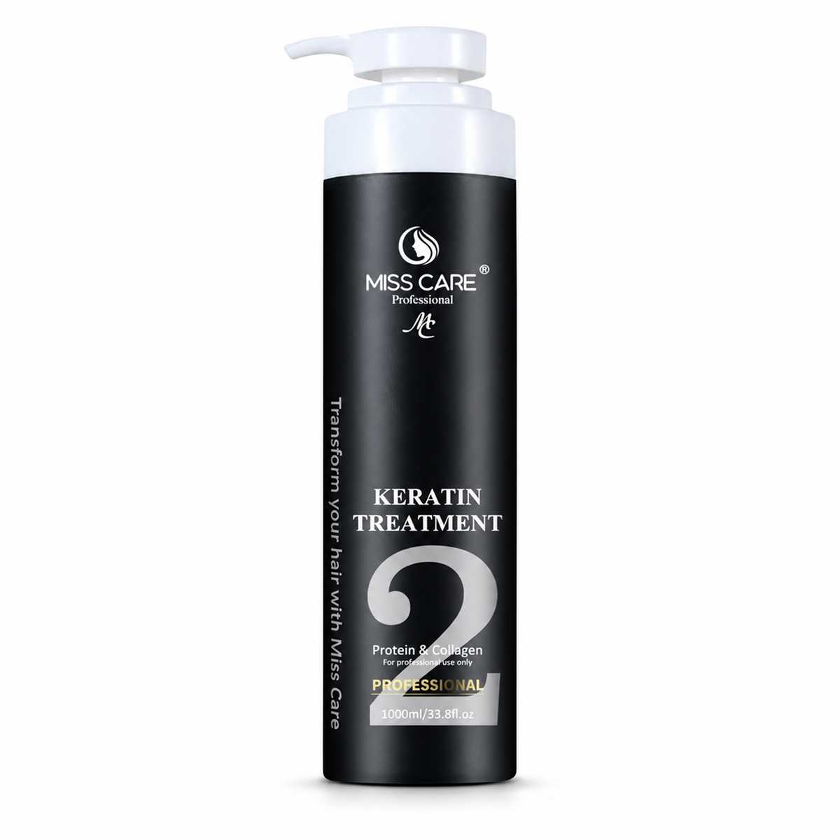 Miss Care Keratin Hair Treatment, Enriched with Protein and Collagen, for Professional Smooth, Manageable Hair, Frizz-Free Shiny Hair (1000 ml) - Image 1