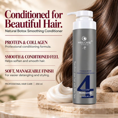 Miss Care Natural Botox Smoothing Conditioner -250ml, Infused with Protein and Collagen, for Smoother and Shinier Hair - Image 3
