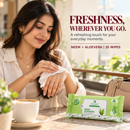 Miss Care Neem Alovera Refreshing Wet Wipes - Image 3