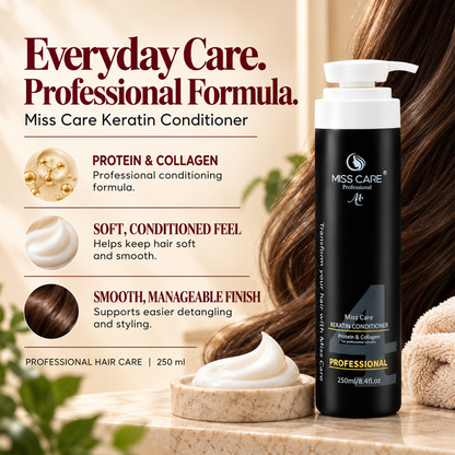 Miss Care Professional Keratin Conditioner for Hair, Protein & Collagen Infused Hair Smoothing Conditioner (250ml) - Image 3