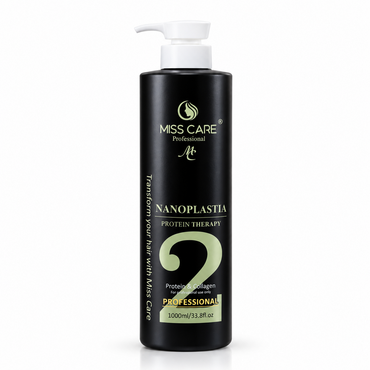 Miss Care Professional Nanoplastia Protein Therapy for Hair 1000ml, Infused with Protein and Collagen, for Smoother and Shinier Hair - Image 1